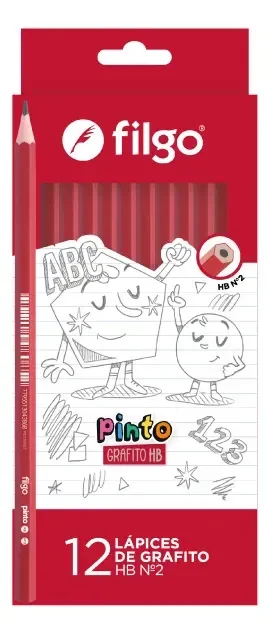 Lápiz Grafito Filgo Pinto HB Trazo Negro