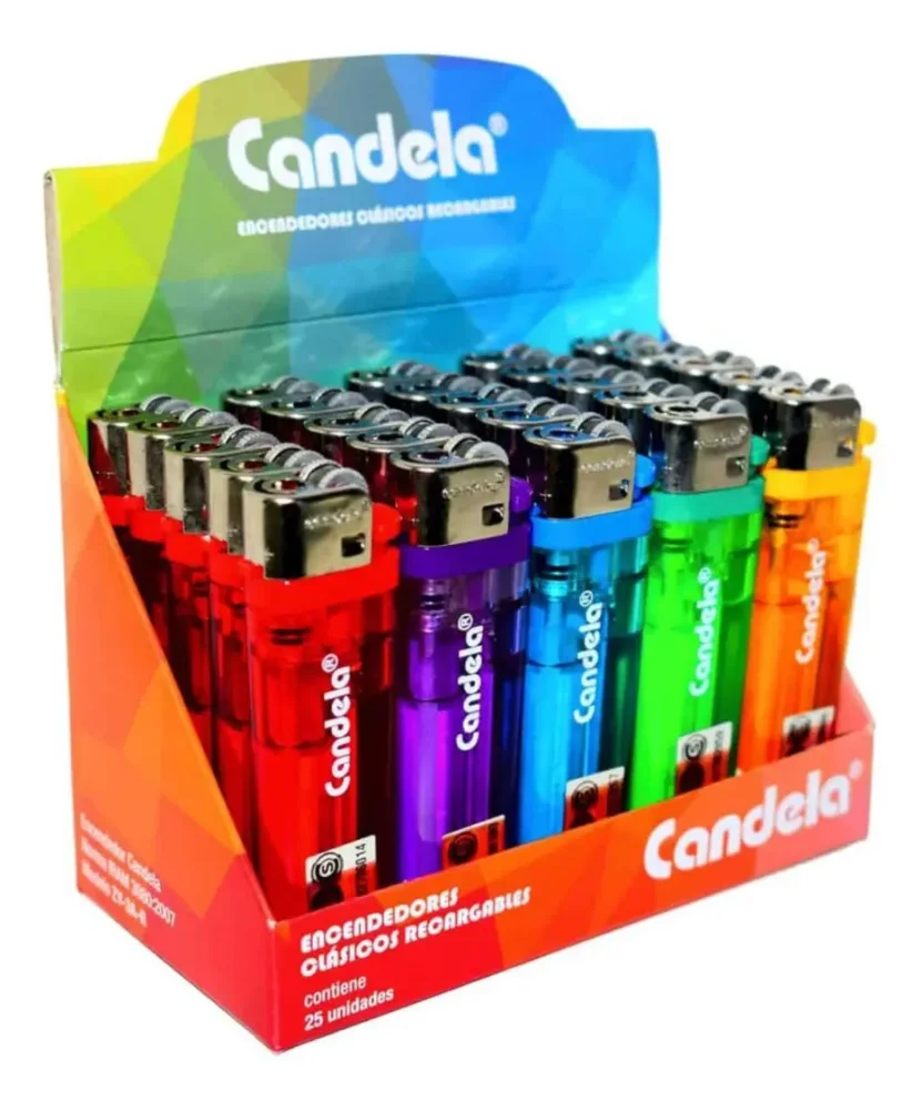 Encendedor Transparente Candela Recargable