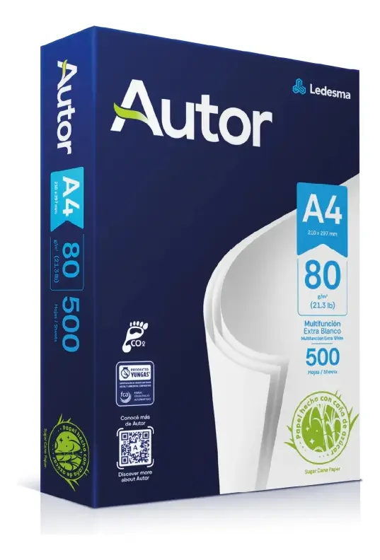 Autor A4 multifunción de 500 hojas de 80g color blanco