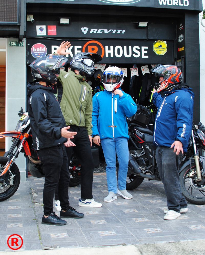 CHAQUETA CON PROTECCION  KOMINE AZUL