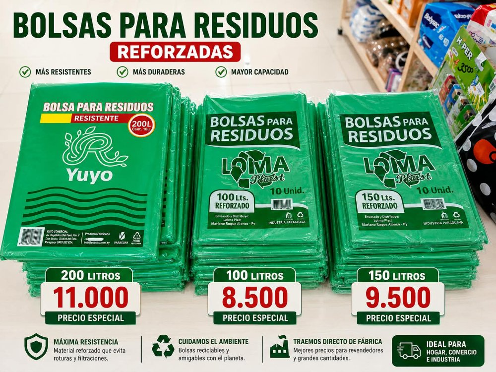 bolsa de basura 150 litros