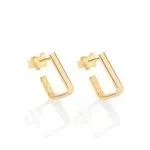 BRINCO RETANGULAR BANHADO A OURO 18K 5272320000