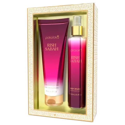 Kit Pokoloka Rish Sabah - Loção Body Splash 250ml + Body Lotion 240ml