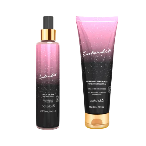 Kit Lokachic Interdit Pokoloka Feminino - Body Splash 250ml + Hidratante 240ml