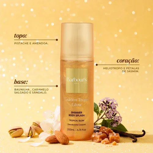 Shimmer Body Splash Golden Tropic Glow Desodorante Colônia