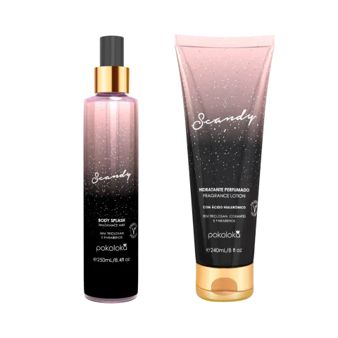 Kit Lokachic Scandy Pokoloka Feminino - Body Splash 250ml + Hidratante 240ml