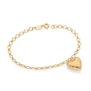 Pulseira com coração banhada a ouro 18k COD. 55222100