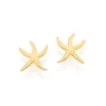 BRINCO ESTRELA DO MAR BANHADO A OURO 18K