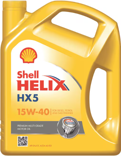 Aceite SAE15W-40 Semisintético HELIX HX5 4L SHELL