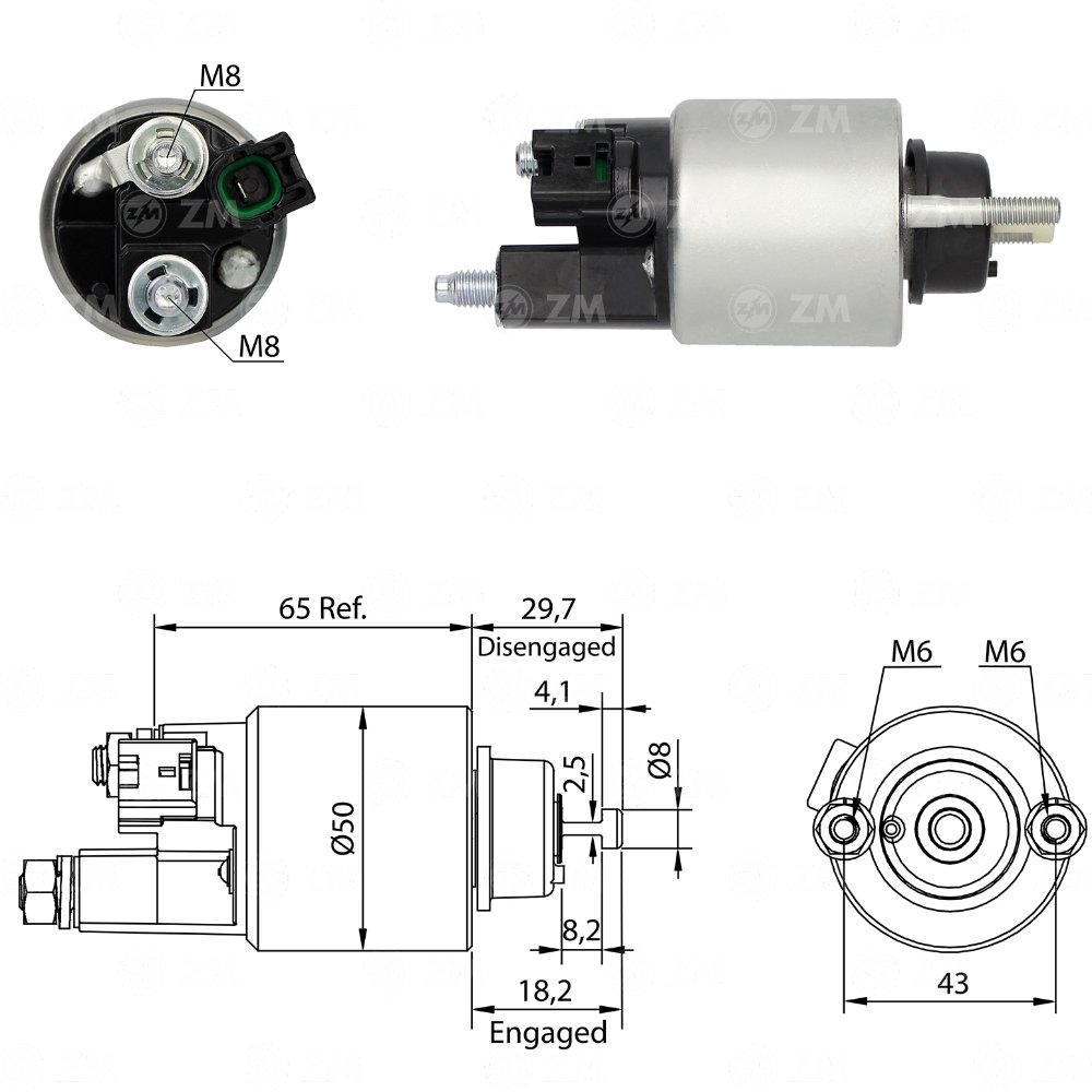 Automático de Arranque 4-708 12v ZM