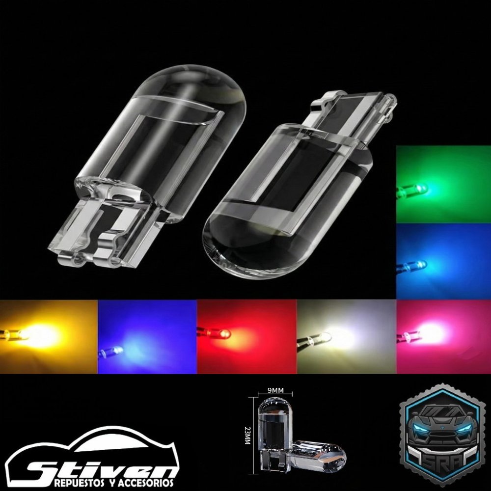 Foco Piojo (T10) LED Cristal 12v Blanco SRA