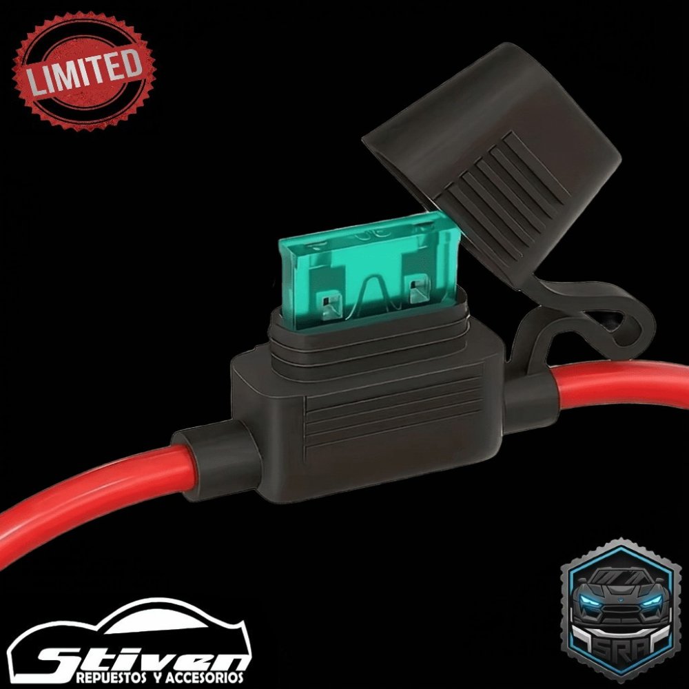 Porta Fusible Ficha con Tapa Negro SRA