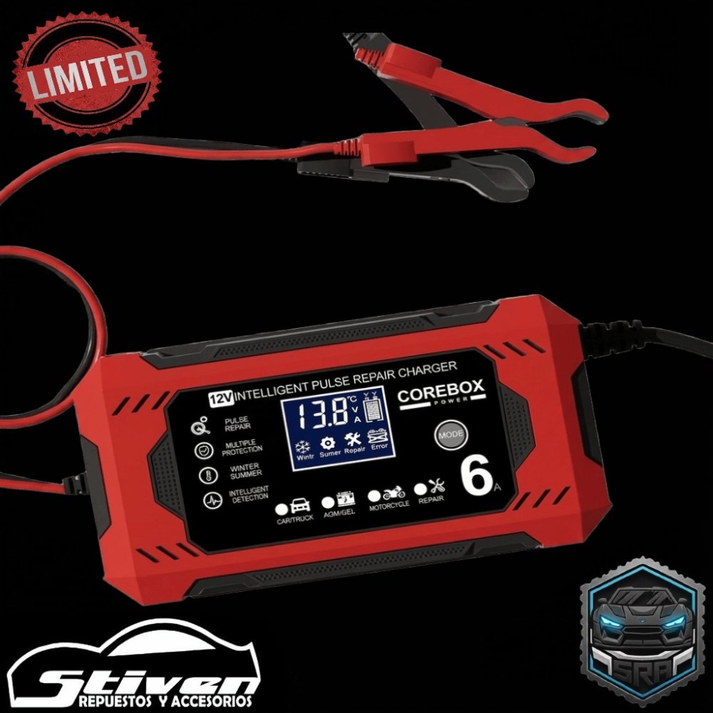 Cargador de Batería Portatil 12v 6A SRA