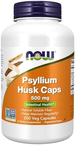 NOW PSYLLIUM HUSK CAPS 500MG 200 CAPSULA