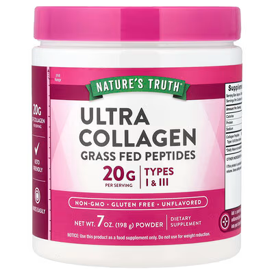 NATURES TRUTH UTRA COLLAGEN SIN SABOR  TYPES I & III 20G 7 OZ