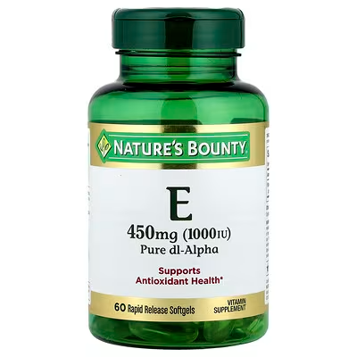 NATURES BOUNTY BOUNTY VITAMIN E 450MG (1000IU) PURE DL-ALPHA 60 SOFTGELS