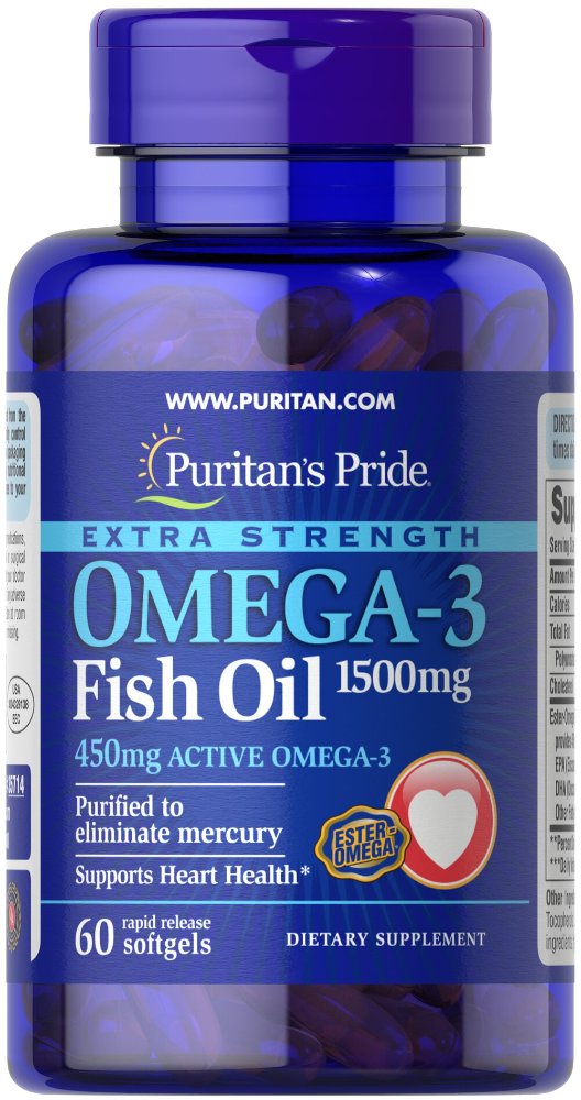 PURITANS PRIDE OMEGA-3 FISH OIL 1500MG 60 SOFTEGELS