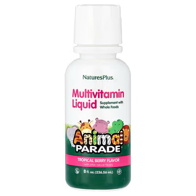 NATURESPLUS MULTIVITAMIN LIQUID KIDS TROPICAL BERRY 8 OZ 16 SERV