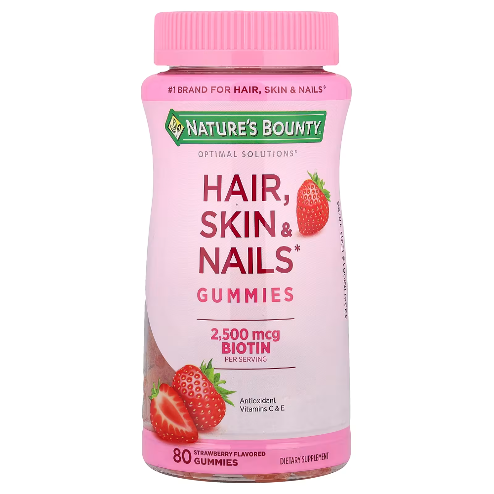 NATURE\'S BOUNTY HAIR, SKIN, NAILS GUMMIES FRESA 2,500 MCG 80GUMMIES