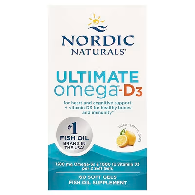 NORDIC NATURALS ULTIMATE OMEGA-3 1280 MG  SABOR LIMON 60 SOFT