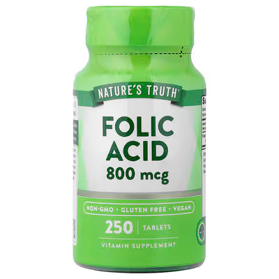 NATURES TRUTH FOLIC ACID (ACIDO FOLICO) 800 MCG 250 TABLETA
