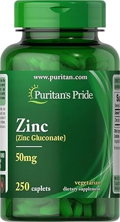 PURITANS PRIDE ZINC 50MG 100 TABLETA