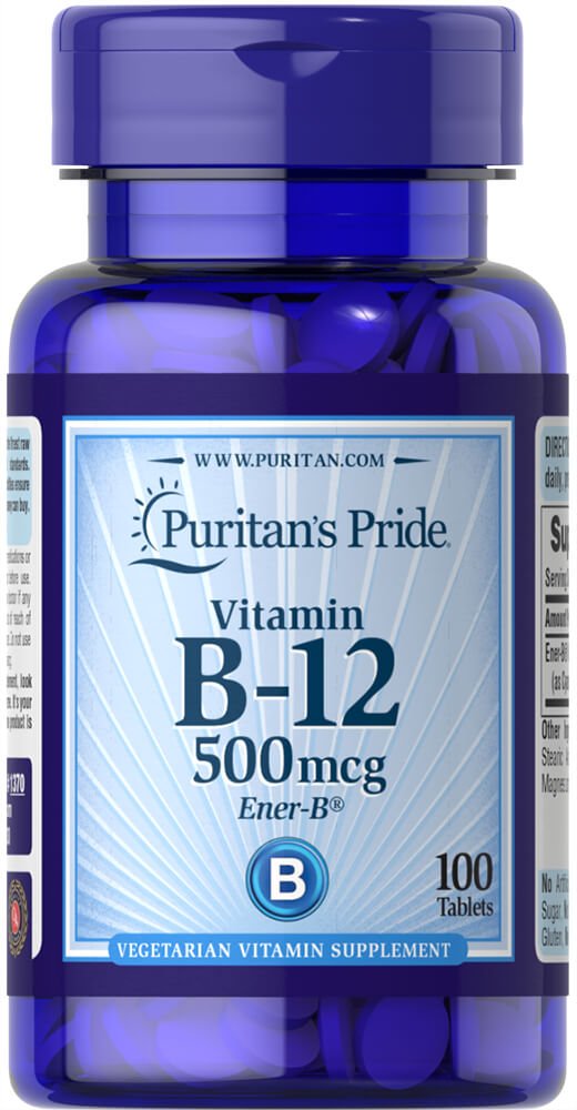 PURITANS PRIDE B12 SUBLINGUAL 500 MCG 100 TABLETA