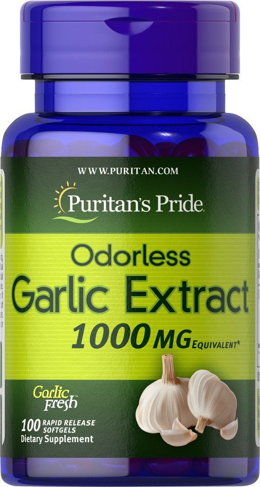 PURITANS PRIDE ODORLESS GARLIC EXTRACT 1000 MG 100 CAPSULA