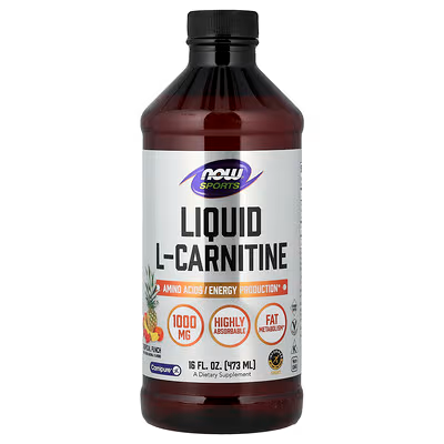 NOW L-CARNITINA LIQUIDA TROPICAL  PUNCH 32 SERVICIO 16OZ