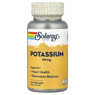 SOLARAY POTASSIUM 99 MG 100 CAPSULA