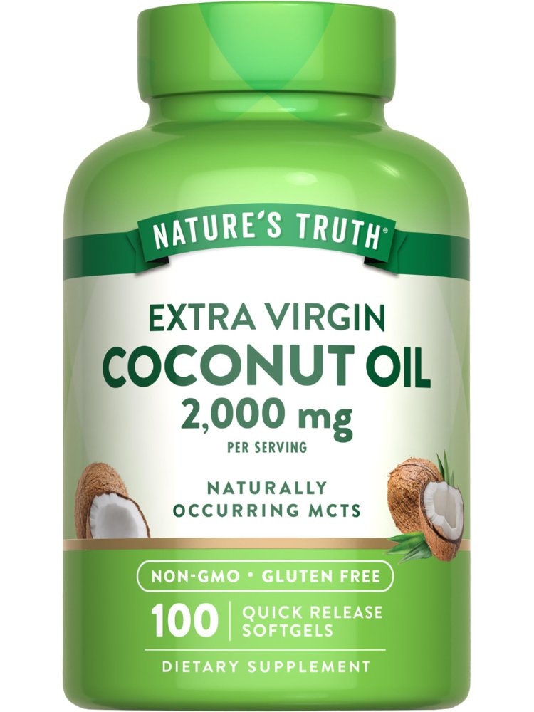 NATURES TRUT EXTRA VIRGEN COCONUT OIL 2000 MG 100 SOFTGELS
