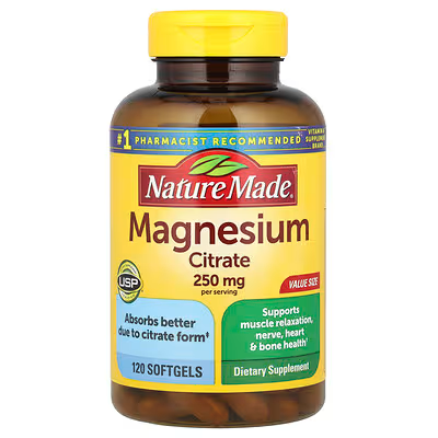 NATURE MADE MAGNESIUM CITRATE 250 MG 120 SOFTGELS