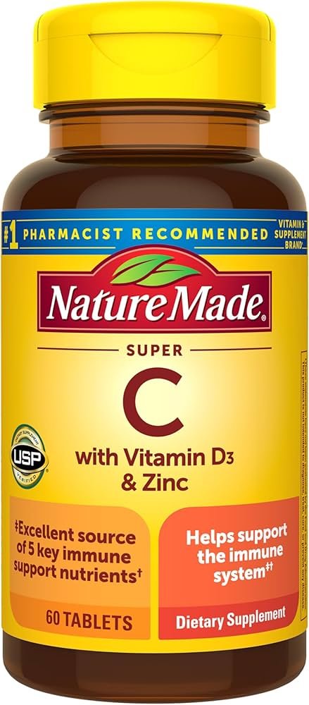 NATURE MADE VITAMIN C WITH VITAMIN D3 & ZINC 60 TABLETA
