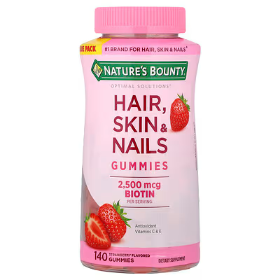 NATURES BOUNTY HAIR, SKIN & NAILS FRESA 140 GUMMIES
