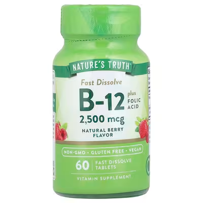 NATURES TRUTH B12 2500  + ACIDO FOLICO MCG 60 CAPSULA