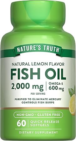 NATURES TRUTH FISH OIL LEMON FLAVOR 2000MG  60 SOFTGELS