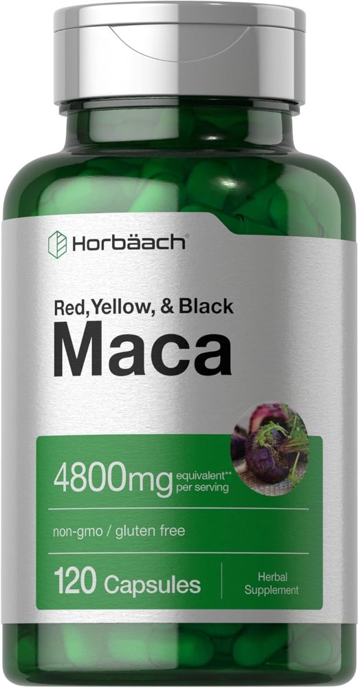 HORBAACH MACA RED, YELLOW Y BLACK 4800MG 120 CAPSULAS
