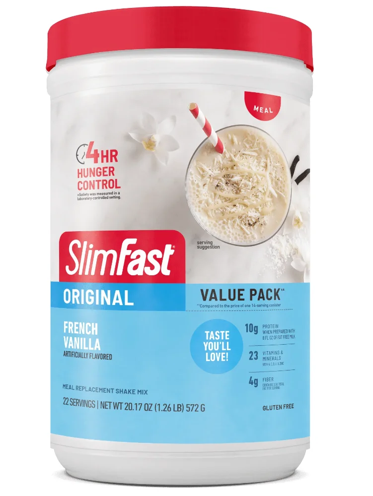 SLIMFAST MEAL REPLACENT  SABOR VAINILLA 1.26 LB 22 SERVICIO