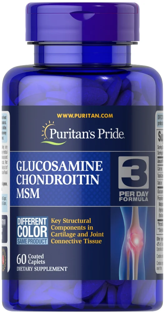 PURITANS PRIDE GLUCOSAMINE CHONDROITIN MSM 60 CAPSULA