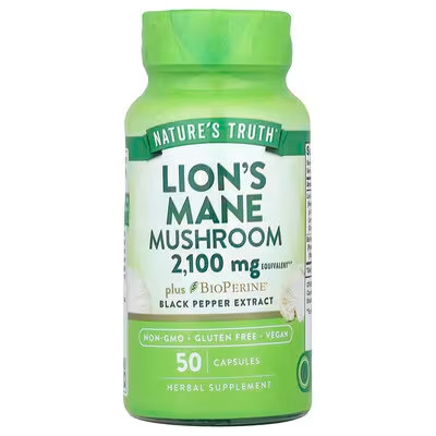 NATURE TRUTH LIONS MANE MUSHROOM (MELENA DE LEON )2100 MG 50 CAPSULA