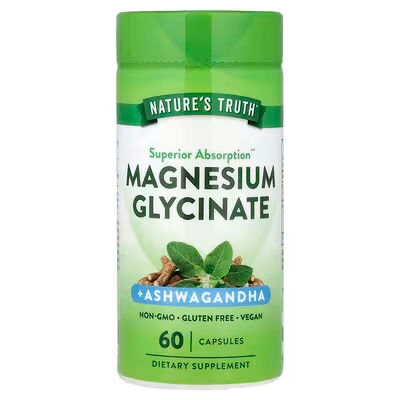 NATURES TRUTH MAGNESIUM GLYCINATE PLUS ASHWAGANDHA 60 CAPSULA