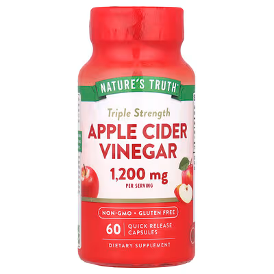 NATURES TRUTH APPLE CIDER VINAGAR 1200 MG 60 CAPSULA