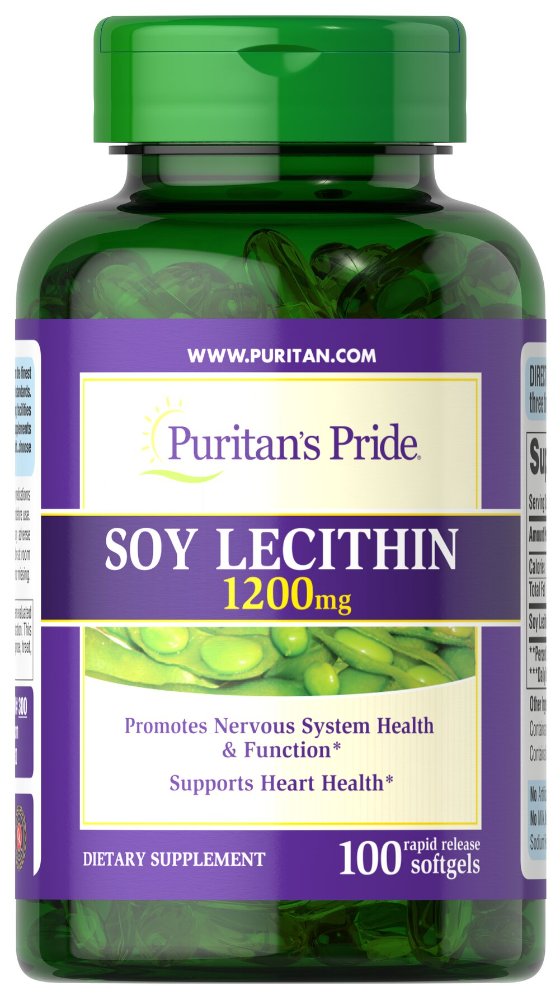PURITANS PRIDE SOY LECITHIN 1200 MG 100 SOFTGELS