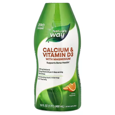 NATURES WAY CALCIUM & VITAMIN D3 WITH MAGNESIUM 16 OZ (400ML)