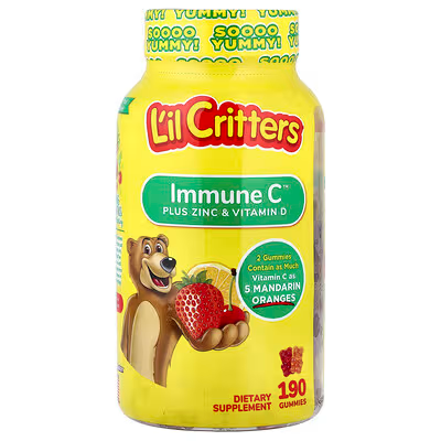 Lil CRITTERS IMMUNE C PLUS ZINC Y VITAMINA D 190 GUMMIES