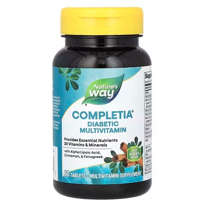NATURES WAY COMPLETIA DIABETIC MULTIVIMAIN 60 TABLETAS