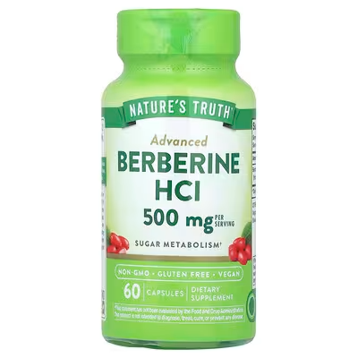 NATURES TRUTH BERBERINE HC1 500MG 60 CAPSULA