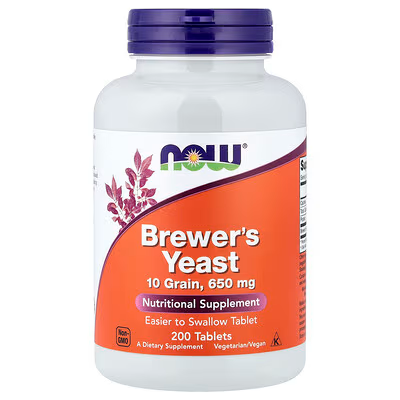 NOW BREWERS YEAST (LEVADURA DE CERVEZA) 650 MG 200 TABLETA