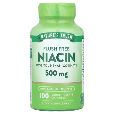 NATURES TRUTH NIACIN B-3 + INOSITOL FLUSH FREE 500MG  100 CAPSULA