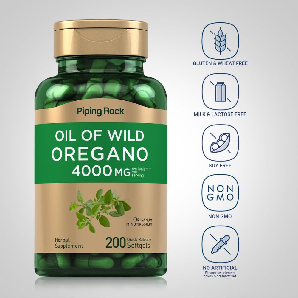 PIPING ROCK OIL OF WILD OREGANO 4000MG 200 SOFTGELS